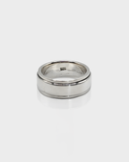 Sleek Contour Silver Band Ring