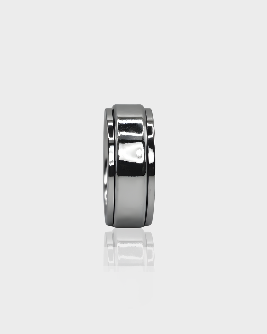 Sleek Contour Silver Band Ring